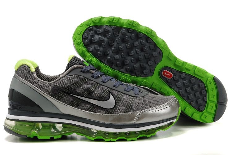 Mens Nike Air Max 2009 Grey Silver Green - Click Image to Close